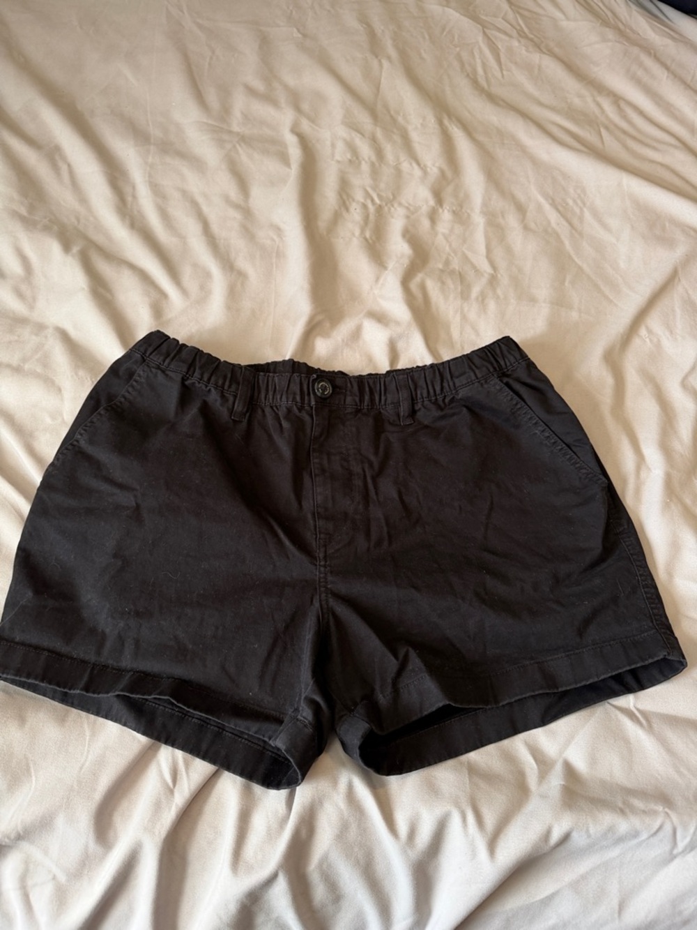 Chubbier Black Mens Casual Elastic-Waist Shorts